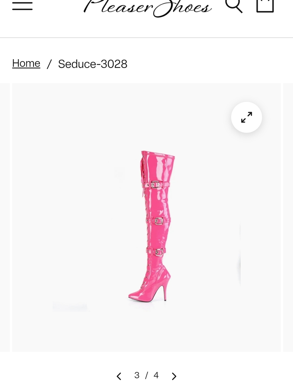 Seduce Patent Over-the-Knee Lace-Up Boots in Hot Pink - Picture 3 of 11